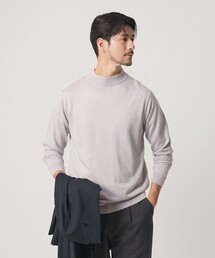【WEB限定 WARDROBE SMART】マシーンウォッシャブル ウールミックス ジャケット クルーネック ニット