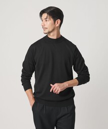 【WEB限定 WARDROBE SMART】マシーンウォッシャブル ウールミックス ジャケット クルーネック ニット