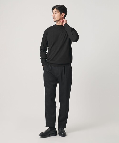 BEAUTY&YOUTH UNITED ARROWS(ビューティーアンドユースユナイテッドアローズ)の「【WEB限定 WARDROBE SMART】マシーンウォッシャブル ウールミックス ジャケット クルーネック ニット(ニット/セーター・メンズ・ホワイト/ブラック/ライトグレー・XL/S/L/M)」の6枚目の写真