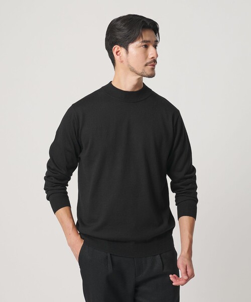 BEAUTY&YOUTH UNITED ARROWS(ビューティーアンドユースユナイテッドアローズ)の「【WEB限定 WARDROBE SMART】マシーンウォッシャブル ウールミックス ジャケット クルーネック ニット(ニット/セーター・メンズ・ホワイト/ブラック/ライトグレー・XL/S/L/M)」の7枚目の写真