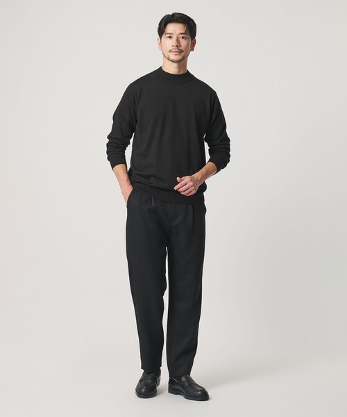 BEAUTY&YOUTH UNITED ARROWS(ビューティーアンドユースユナイテッドアローズ)の「【WEB限定 WARDROBE SMART】マシーンウォッシャブル ウールミックス ジャケット クルーネック ニット(ニット/セーター・メンズ・ホワイト/ブラック/ライトグレー・XL/S/L/M)」の8枚目の写真