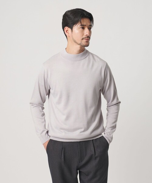 BEAUTY&YOUTH UNITED ARROWS(ビューティーアンドユースユナイテッドアローズ)の「【WEB限定 WARDROBE SMART】マシーンウォッシャブル ウールミックス ジャケット クルーネック ニット(ニット/セーター・メンズ・ホワイト/ブラック/ライトグレー・XL/S/L/M)」の13枚目の写真