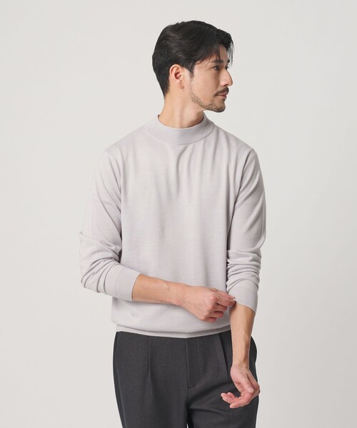 BEAUTY&YOUTH UNITED ARROWS(ビューティーアンドユースユナイテッドアローズ)の「【WEB限定 WARDROBE SMART】マシーンウォッシャブル ウールミックス ジャケット クルーネック ニット(ニット/セーター・メンズ・ホワイト/ブラック/ライトグレー・XL/S/L/M)」の14枚目の写真