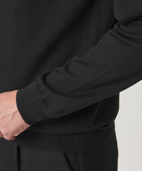 BEAUTY&YOUTH UNITED ARROWS(ビューティーアンドユースユナイテッドアローズ)の「【WEB限定 WARDROBE SMART】マシーンウォッシャブル ウールミックス ジャケット クルーネック ニット(ニット/セーター・メンズ・ホワイト/ブラック/ライトグレー・XL/S/L/M)」の20枚目の写真