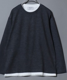 Knit-Sewn Fake Layered Long-Sleeve T-Shirt / ニットソーフェイクレイヤードロンT 長袖Tシャツ メンズ トップス 秋冬 カットソー