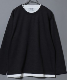 Knit-Sewn Fake Layered Long-Sleeve T-Shirt / ニットソーフェイクレイヤードロンT 長袖Tシャツ メンズ トップス 秋冬 カットソー