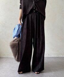 【セットアップ可能】スエードタックパンツ