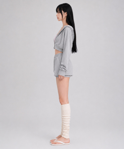 UNDEROFF(アンダーオフ)の「フィテッドマイクロスウェットショーツメランジェ(その他パンツ・レディース・ヘザーグレー・SMALL/MEDIUM)」の5枚目の写真