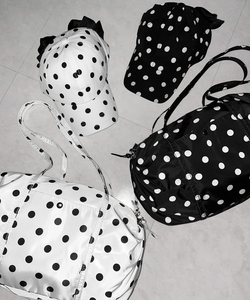 me+em select(ミームセレクト)の「【 2color 】ドットミニボストンショルダーバッグ / Dot mini boston shoulder bag(ショルダーバッグ・レディース・ホワイト/ブラック・FREE)」の10枚目の写真