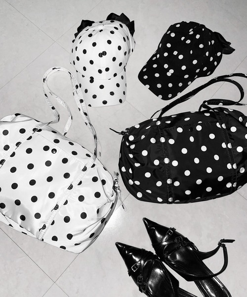 me+em select(ミームセレクト)の「【 2color 】ドットミニボストンショルダーバッグ / Dot mini boston shoulder bag(ショルダーバッグ・レディース・ホワイト/ブラック・FREE)」の11枚目の写真