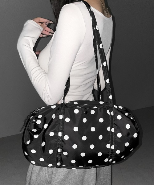 me+em select(ミームセレクト)の「【 2color 】ドットミニボストンショルダーバッグ / Dot mini boston shoulder bag(ショルダーバッグ・レディース・ホワイト/ブラック・FREE)」の22枚目の写真