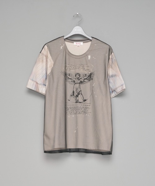 MASU(エムエーエスユー)の「【MASU】ANGEL DIAGRAM LAYERED T-SHIRT(Tシャツ/カットソー・メンズ・アイボリー/ブラック・44/46)」の1枚目の写真