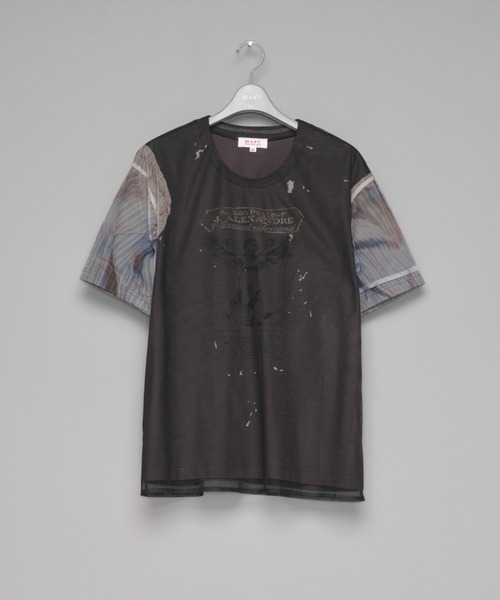 MASU(エムエーエスユー)の「【MASU】ANGEL DIAGRAM LAYERED T-SHIRT(Tシャツ/カットソー・メンズ・アイボリー/ブラック・44/46)」の2枚目の写真