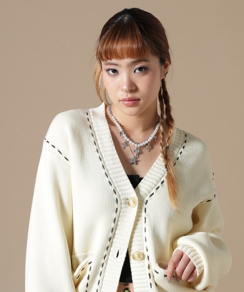 DankeSchon WOMEN STITCH KNIT CARDIGAN — женский вязаный кардиган
