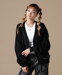 DankeSchon/ダンケシェーン/WOMEN STITCH KNIT CARDIGAN