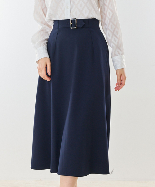 NARACAMICIE（ナラカミーチェ）の「【NARACAMICIE】ベルトデザインスカート（スカート・レディース・ブラウン/ネイビー/レッド・M/XL）」の15枚目の写真