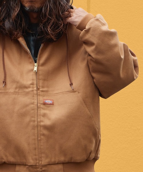 Dickies（ディッキーズ）の「Dickies/ディッキーズ DUCK ACTIVE PARKA 中綿入り コットン フード付きダックジャケット カジュアル ワーク アメカジ メンズ 2026年秋冬 秋服 冬服（ブルゾン・メンズ・ブラック/ブラウン・S/M/L）」の2枚目の写真