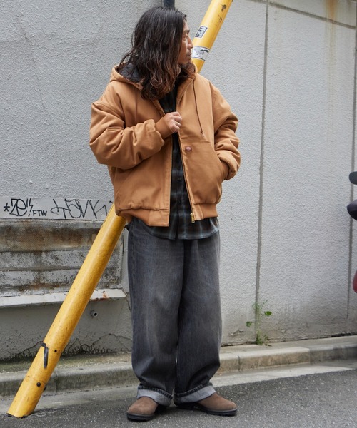 Dickies（ディッキーズ）の「Dickies/ディッキーズ DUCK ACTIVE PARKA 中綿入り コットン フード付きダックジャケット カジュアル ワーク アメカジ メンズ 2026年秋冬 秋服 冬服（ブルゾン・メンズ・ブラック/ブラウン・S/M/L）」の14枚目の写真