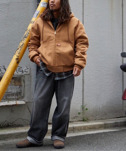 Dickies（ディッキーズ）の「Dickies/ディッキーズ DUCK ACTIVE PARKA 中綿入り コットン フード付きダックジャケット カジュアル ワーク アメカジ メンズ 2026年秋冬 秋服 冬服（ブルゾン・メンズ・ブラック/ブラウン・S/M/L）」の13枚目の写真