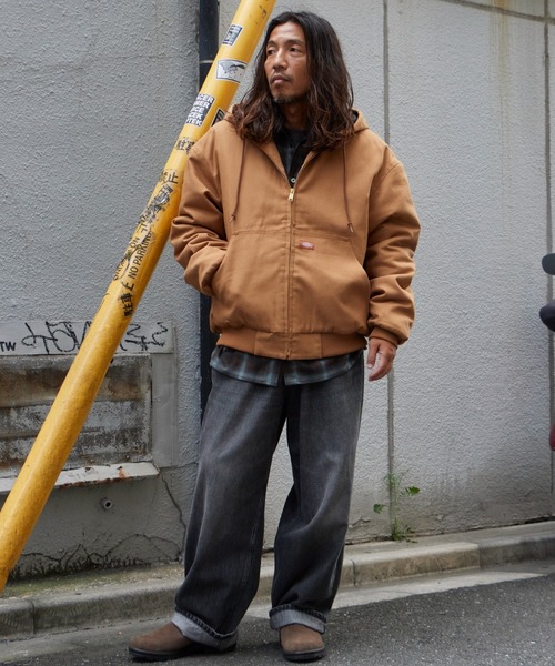Dickies（ディッキーズ）の「Dickies/ディッキーズ DUCK ACTIVE PARKA 中綿入り コットン フード付きダックジャケット カジュアル ワーク アメカジ メンズ 2026年秋冬 秋服 冬服（ブルゾン・メンズ・ブラック/ブラウン・S/M/L）」の12枚目の写真