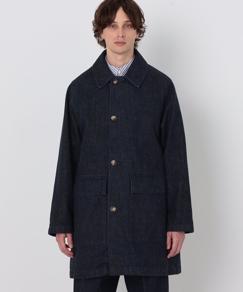 EDWIN(エドウィン)の「【別注】EDWIN レインボーセルビッチデニム ステンカラーコート(ステンカラーコート・メンズ・ネイビー・S/M/L)」の12枚目の写真