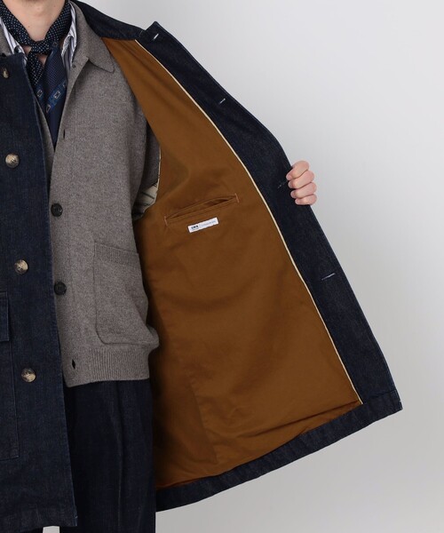 EDWIN(エドウィン)の「【別注】EDWIN レインボーセルビッチデニム ステンカラーコート(ステンカラーコート・メンズ・ネイビー・S/M/L)」の5枚目の写真