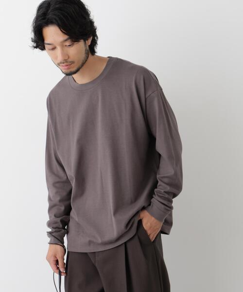 NANO universe(ナノユニバース)の「Anti Soaked(R) 汗染み防止 ビッグTシャツ 長袖(Tシャツ/カットソー・メンズ・チャコール/ホワイト/ブラック・M/L)」の3枚目の写真