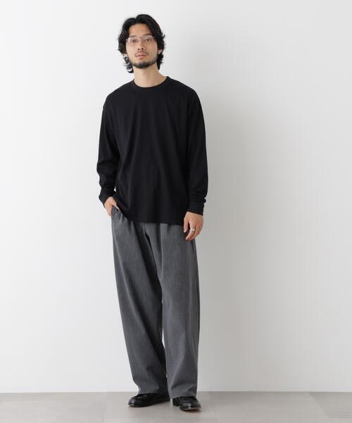 NANO universe(ナノユニバース)の「Anti Soaked(R) 汗染み防止 ビッグTシャツ 長袖(Tシャツ/カットソー・メンズ・チャコール/ホワイト/ブラック・M/L)」の7枚目の写真