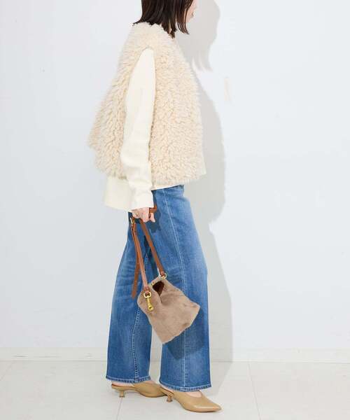 SLOBE IENA(スローブイエナ)の「《WEB限定カラーあり/シリーズあり/追加》コットンダブルフェイスプルオーバー(ニット/セーター・レディース・ブラック/チャコールグレー/ベージュ/グリーン/アイボリー/ボルドー・FREE)」の19枚目の写真
