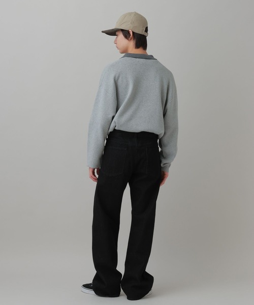LAKOLE(ラコレ)の「デニムワイドパンツ(MEN) / 1068087(デニムパンツ・メンズ・インディゴブルー/ブラック・X-LARGE/LARGE/MEDIUM/SMALL)」の5枚目の写真