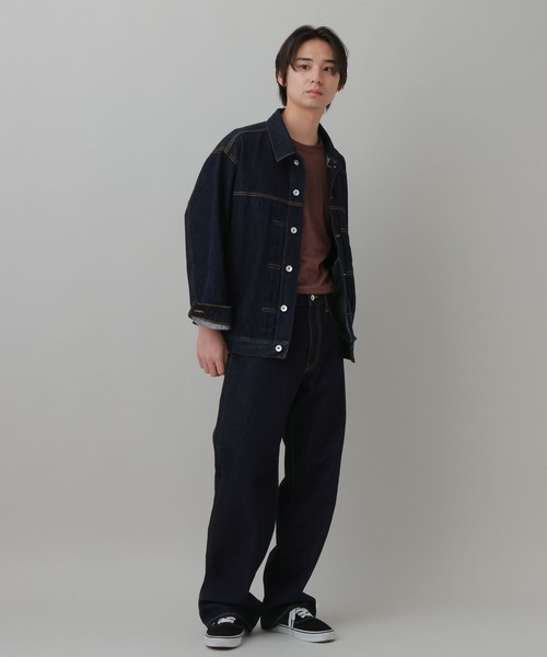 LAKOLE(ラコレ)の「デニムワイドパンツ(MEN) / 1068087(デニムパンツ・メンズ・インディゴブルー/ブラック・X-LARGE/LARGE/MEDIUM/SMALL)」の17枚目の写真