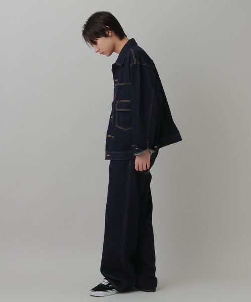 LAKOLE(ラコレ)の「デニムワイドパンツ(MEN) / 1068087(デニムパンツ・メンズ・インディゴブルー/ブラック・X-LARGE/LARGE/MEDIUM/SMALL)」の19枚目の写真