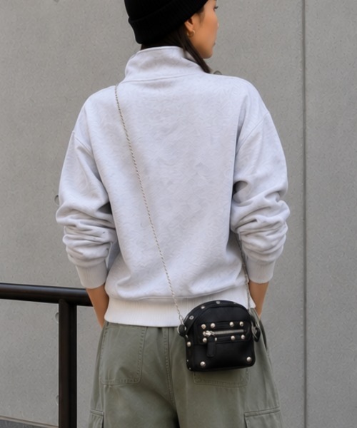 center i(センターアイ)の「スタッズデザインチェーン付き2WAYショルダーバッグ(ハンドバッグ・レディース・ホワイト/ブラック・FREE)」の11枚目の写真