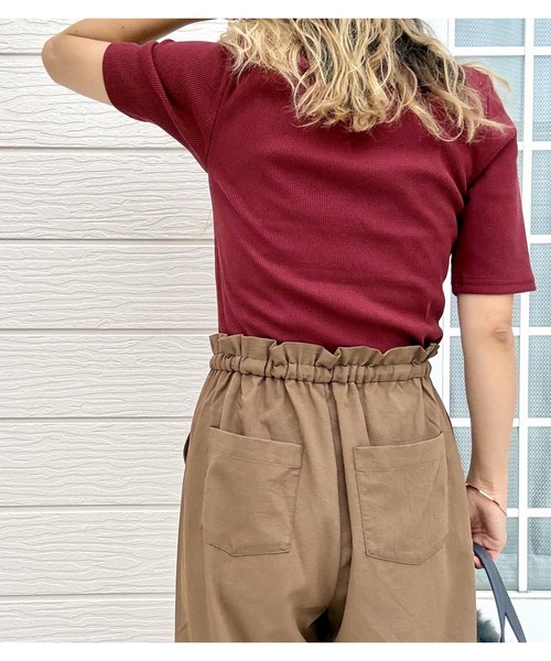 Q(キュー)の「接触冷感イージーパンツ(その他パンツ・レディース・オレンジ系/モカ/ブラック・MEDIUM)」の20枚目の写真