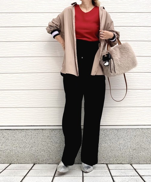Q(キュー)の「接触冷感イージーパンツ(その他パンツ・レディース・オレンジ系/モカ/ブラック・MEDIUM)」の9枚目の写真