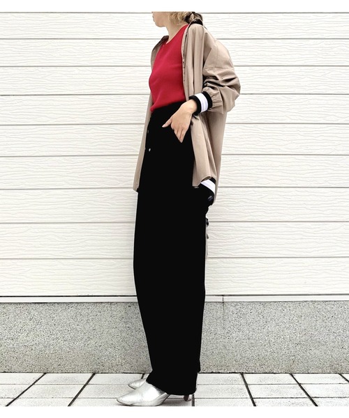 Q(キュー)の「接触冷感イージーパンツ(その他パンツ・レディース・オレンジ系/モカ/ブラック・MEDIUM)」の14枚目の写真