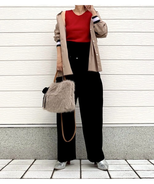 Q(キュー)の「接触冷感イージーパンツ(その他パンツ・レディース・オレンジ系/モカ/ブラック・MEDIUM)」の11枚目の写真