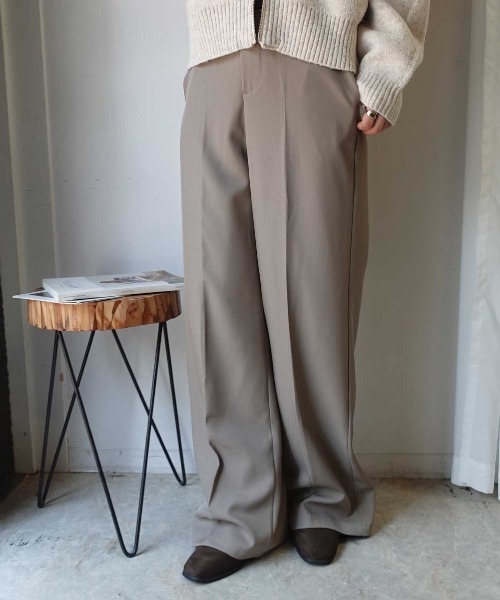 CORNERS(コーナーズ)の「【 選べる2サイズ/3カラー 】センタープレスワイドスラックスパンツ(スラックス・レディース・ベージュ/ブラウン/ブラック・L/M)」の5枚目の写真