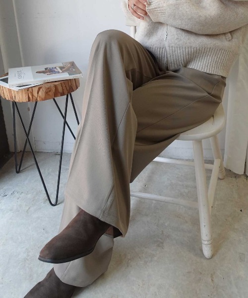 CORNERS(コーナーズ)の「【 選べる2サイズ/3カラー 】センタープレスワイドスラックスパンツ(スラックス・レディース・ベージュ/ブラウン/ブラック・L/M)」の11枚目の写真