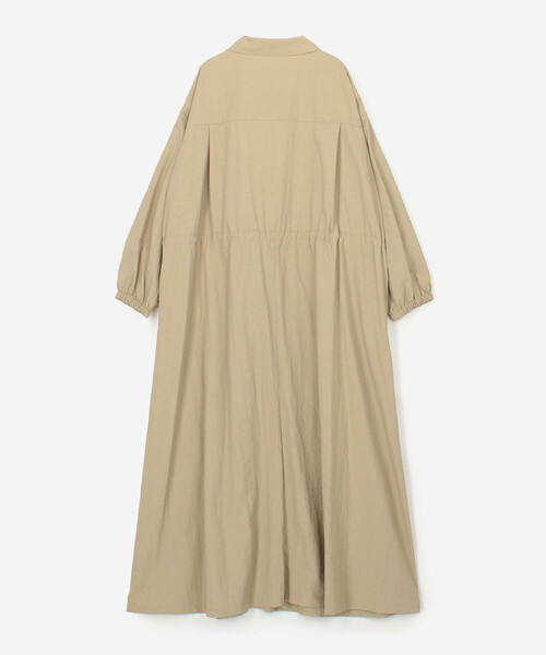 GYMPHLEX(ジムフレックス)の「Gymphlex | ナイロンタフタ ギャザーワンピース WOMEN(ワンピース・レディース・ネイビー/ベージュ・14)」の4枚目の写真