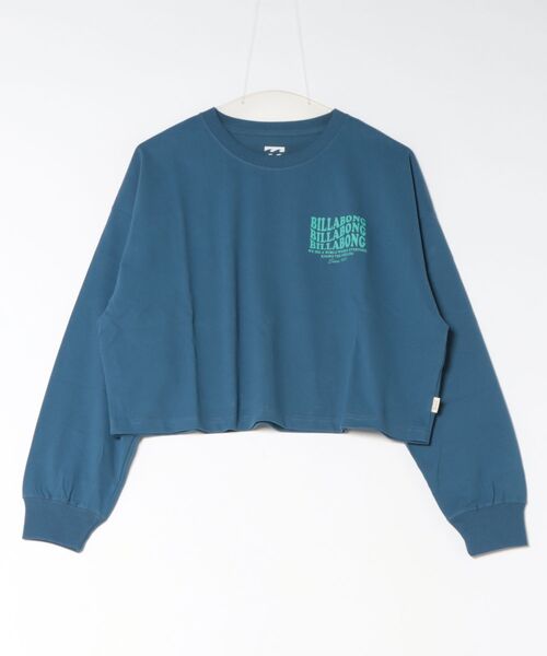 BILLABONG（ビラボン）の「BILLABONG ウィメンズ WAVE LOGO CROPPED LS TEE ロンT 【接触冷感】【LOOSE CROPPED】【2026年秋冬モデル】（Tシャツ/カットソー・レディース・ブルー系その他/ブラック/ピンク系その他/オフホワイト・LARGE/MEDIUM）」の3枚目の写真