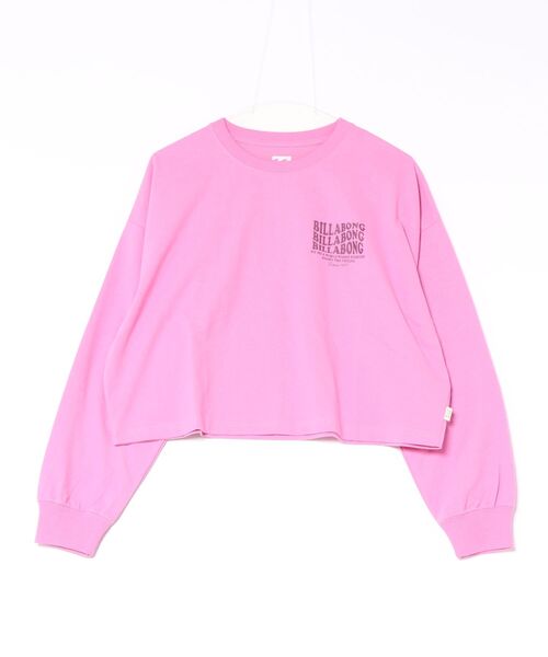 BILLABONG（ビラボン）の「BILLABONG ウィメンズ WAVE LOGO CROPPED LS TEE ロンT 【接触冷感】【LOOSE CROPPED】【2026年秋冬モデル】（Tシャツ/カットソー・レディース・ブルー系その他/ブラック/ピンク系その他/オフホワイト・LARGE/MEDIUM）」の4枚目の写真