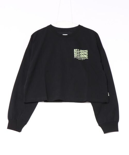 BILLABONG（ビラボン）の「BILLABONG ウィメンズ WAVE LOGO CROPPED LS TEE ロンT 【接触冷感】【LOOSE CROPPED】【2026年秋冬モデル】（Tシャツ/カットソー・レディース・ブルー系その他/ブラック/ピンク系その他/オフホワイト・LARGE/MEDIUM）」の2枚目の写真