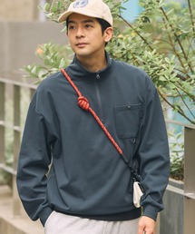 THE CRAFT CREW PRODUCTS（ザクラフトクループロダクツ）の「【EPIX MOTIONシリーズ】<セットアップ対応>マルチファンクショナル ドローコード ボックスシルエット ハーフジップ 長袖Tシャツ   吸水速乾・アンチピリング・UVカット・イージーケア【THE CRAFT CREW PRODUCTS】（Tシャツ/カットソー）」