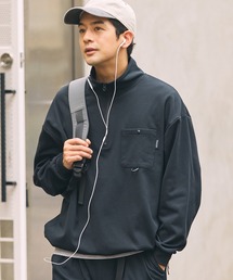 THE CRAFT CREW PRODUCTS（ザクラフトクループロダクツ）の「【EPIX MOTIONシリーズ】<セットアップ対応>マルチファンクショナル ドローコード ボックスシルエット ハーフジップ 長袖Tシャツ   吸水速乾・アンチピリング・UVカット・イージーケア【THE CRAFT CREW PRODUCTS】（Tシャツ/カットソー）」