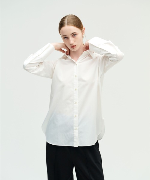 N.O.R.C（ノーク）の「コンフォータブルリラックスフィットシャツ（シャツ/ブラウス・レディース・ホワイト/ネイビー/ブルー・フリー）」の8枚目の写真