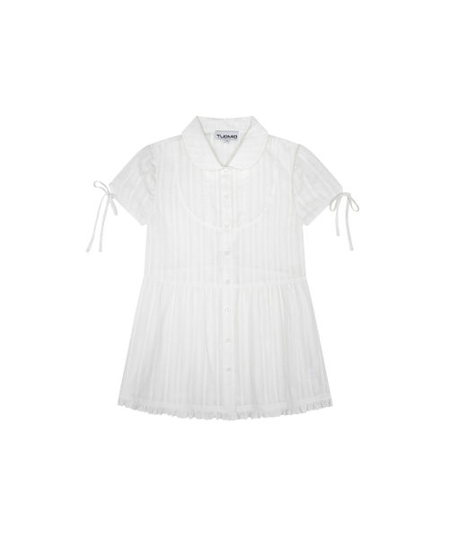 TUOMIO（トゥオミオ）の「PUFF SLEEVES RIBBON BLOUSE [WHITE]（シャツ/ブラウス・レディース・その他・1/2）」の2枚目の写真