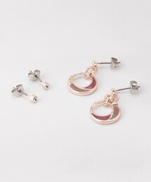 メタルツイスト&カラー切り替えセットピアス