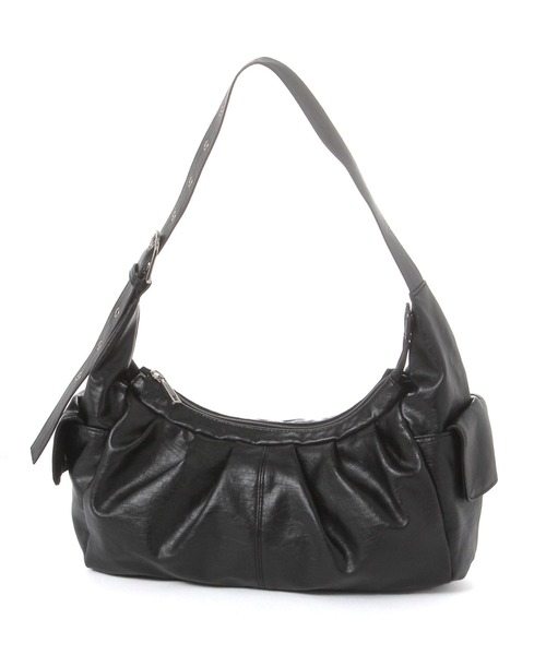 LAKOLE(ラコレ)の「ギャザーポケットショルダーBAG / 1084889(ショルダーバッグ・レディース・ブラック/ダークブラウン/ベージュ・FREE)」の2枚目の写真