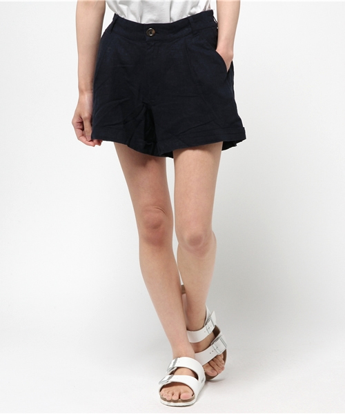 VENCEEXCHANGE（ヴァンスエクスチェンジ）の「レーヨン麻ショートパンツ（その他パンツ・レディース・ダークグリーン/ブルー/ブラウン・MEDIUM/SMALL）」の3枚目の写真